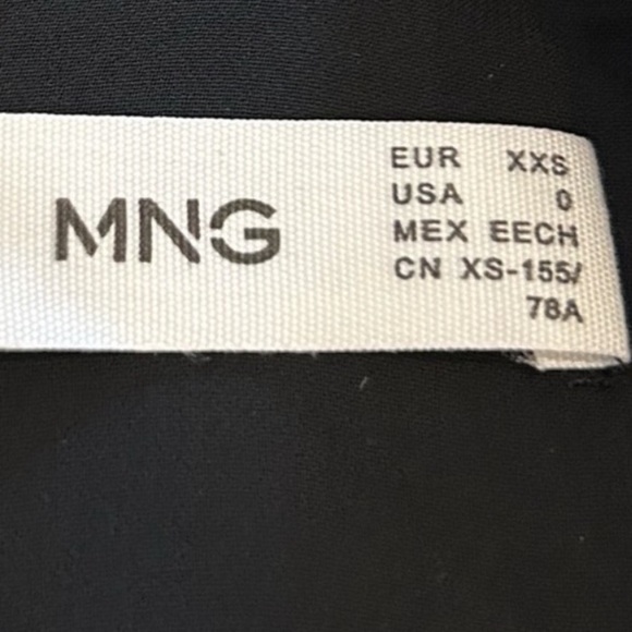 MANGO Women's Neck Applique Dress Size XXS in Black - Picture 3 of 4